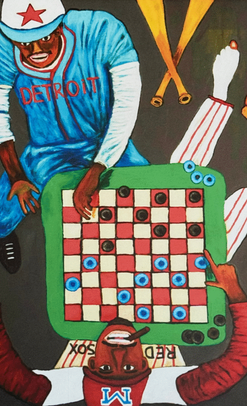 A Game of Checkers – Negro Baseball League by Milbert O. Brown